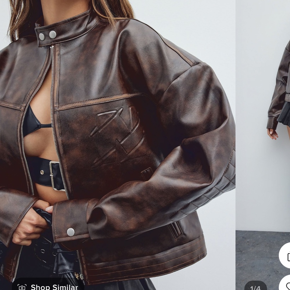 Faux leather jacket